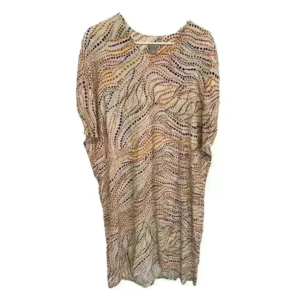 Chico's Multicolor V-Neck Wedge Dress Size 0 US Size 4/6 Small Knee Length shoot